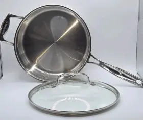 4533-24h Cuisinart 3.5 Quart Saute Pan Skillet With Lid Stainless Steel Dual Handles #4533-24h