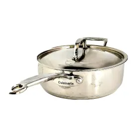 4593-24h Cuisinart 3.5 Quart / 3.3l Saute Pan With Lid Cover Stainless Steel