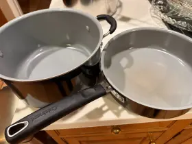 54c-11bk Cuisinart 3 Piece Ceramica Xt Cookware Stock Pot 6 Quart Frypan 10 Inch 1 Lid