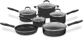 55-11bk Cuisinart Cuisinar Advantage 11-piece Nonstick Cookware Set - Model Black New