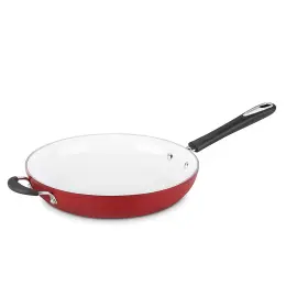 5922-24r Cuisinart Elements Open Aluminum Skillet 10-inch Red Nonstick Ceramic