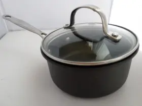 619-14 Cuisinart 1 Quart Saucepan With Lid Chefs Classic Nonstick Hard Anodized