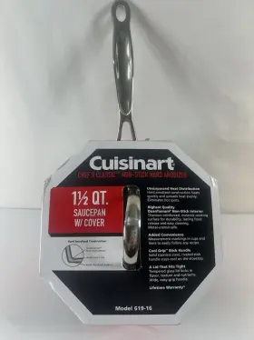 619-16 Cuisinart Chefs Classic Non-stick Hard Anodized 1-1/2- Quart Saucepan