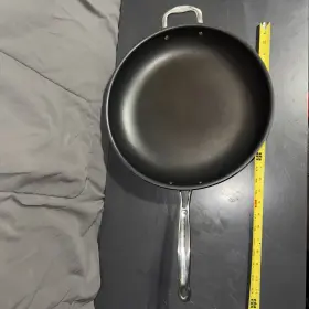 622-38h Cuisinart #622-38h Skillet Model Stir Fry Wok 14 Inch Teflon Pan Stainless Steel