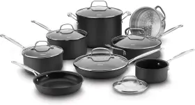 66c-14 Cuisinart Chefs Classic Nonstick Hard Anodized 14 Piece Set