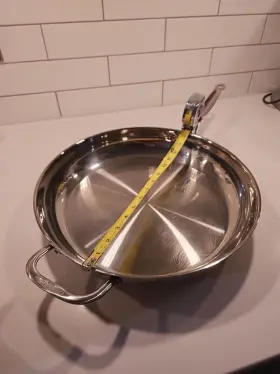 722-36h Cuisinart Stainless 14 Inch Open Skillet With Helper Handle