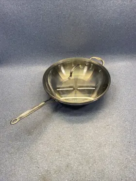 Cuisinart #725-38h Model #726-38h Stir Fry Wok With Lid Cover-large 14 Inch Pan Stainless Steel