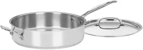 733-30hp1 Cuisinart Stainless Steel 5.5 Quart Saut Pan With Cover Helper Handle Chefs C