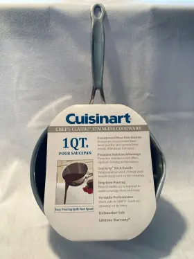 735-106p Cuisinart 735-16op Chefs Classic Stainless Steel 1 Quart Easy Pour Saucepan Model