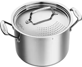 766s-22 Cuisinart 6 Quart Stainless Steel Pasta Pot With Straining Cover...brand New