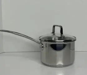 76i19-14 Cuisinart 1.5 Quart Sauce Pot Pan With Glass Lid Stainless Steel Cookware