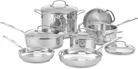 77-11g Cuisinart Stainless Steel 11-piece Set Chefs-classic-stainless-cookware