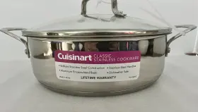 7755-24pp Cuisinart 3.5-quart Casserole Pan With Cover Stainless Steel #7755-24pp Induction