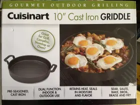 Cuisinart 817096015951 Chefs Classic 10 Inch Cast Iron Skillet Pan Griddle