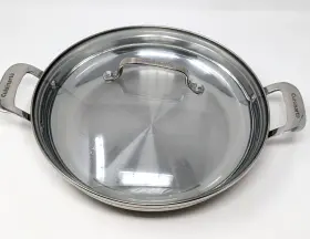 8325-30d Cuisinart 12 Inch Double Handle Pan With Lid Model Induction Ready