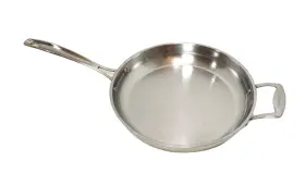 8422-30hsa Cuisinart 12 Inch Stainless Skillet With Helper Handle #8422-30hsa High Impact As Is