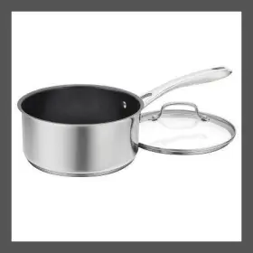86015841 Cuisinart 2pc Stainless Steel Saute Pan Set 3 Quart Non-stick Saucepan Cover