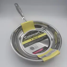 8722-20-ss Cuisinart 8 Inch Open Skillet Stainless Steel Kitchen Pan Dishwasher 722-20 New