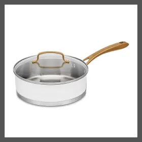 88223283 Cuisinart Stainless Steel Saute Pan Set 500f Matte White Gold Oven Broiler