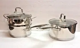 89193-20p Cuisinart Lot Of 2 Pour Saucepan Pan Vented Lid 3-qt Steamer Qt