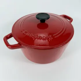 C1630-20 Cuisinart 3 Quart Red Small Chef Classic Enameled Round Dutch Oven