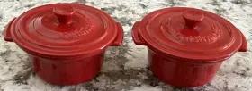 Ccb610-2r Cuisinart Cusinart Chefs Classic Ceramic Bakeware Set Of 2 Mini Round Covered Cocottes