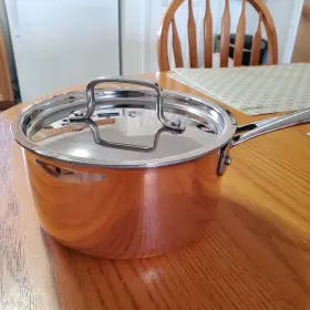 Ctpp195-18 Cuisinart 2.5 Quart Copper Bottom Stainless Steel Sauce Pan With Cover