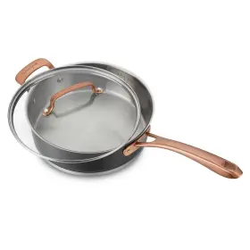 Cuisinart-90758238 Cuisinart 3.5 Quart Matte Black Stainless Saute Pan With Cover Blush Bronze And