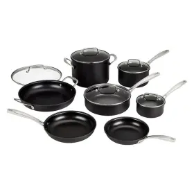 Dsha-12bj Cuisinart Hard Anodized Nonstick Cookware Set Prof 12pc Pans Pots Lids