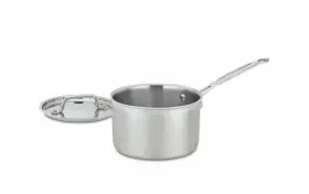 Mcp194-20n Cuisinart 3-quart Skillet Stainless Steel Cookware Triple Ply Saucepan With Cover