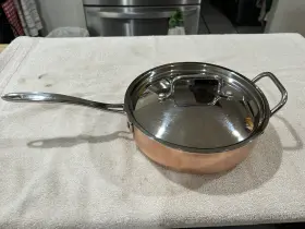 Pct33-24h Cuisinart Copper Tri-ply 3-1/2 Quart Saut Pan