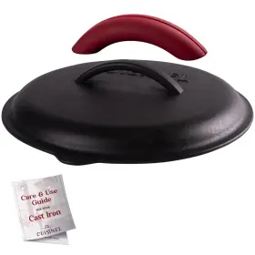 Cuisinel 810033753411 Cast Iron Lid Fits 12 Inch Skillet Frying Pan Braiser Silicone Handle Oven Safe