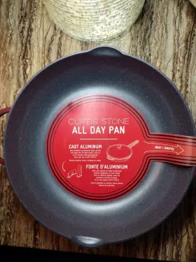 799-032 Curtis Stone 16.99 Durapan Nonstick Cast Aluminum All Day Pan 11 Inch Red Pre-owned