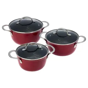 838-308 Curtis Stone 6-piece Dura-pan Nesting Saucepan Set New In The Box