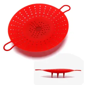 Cutefly 426621768519 Silicone Food Steamer Basket For Instant Pot 8.5 In Red