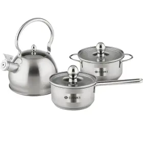 Daniks 660185515568 Mini Stainless Steel Cookware Set With Lids Inch Induction Saucepan Pot And Kettle