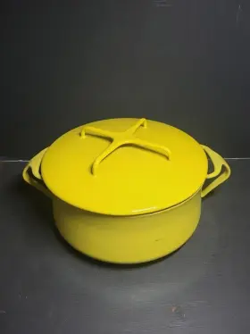 July-2023 Dansk 2 Quart Yellow Covered Pot