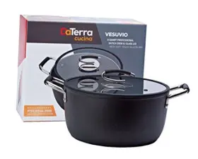 Vdo-11 Daterra Products Vesuvio 8 Quart Nonstick Dutch Oven Nontoxic Ceramic Coated Stock Pot With