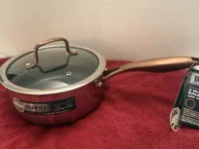 David Burke 043935790936 New Nwt Geo Clad 3 Quart Saucepan Sauce Pan With Lid
