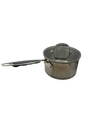David Burke 739192117837 3.5 Quart Sauce Pan With Lid Silver Stainless Steel