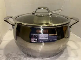 David Burke 739192118940 Splendor 13.5 Quart Commercial Grade Stainless Steel Stockpot&lid Read