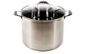 David Burke 739192119961 Elements Heavy Gauge Stainless Steel Stockpot - 8 12 16 20 Qt