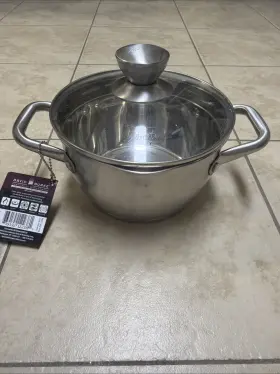 David Burke 739192122381 Regency 2.4 Quart Stainless Steel Casserole Pot Pour Spout Lid Nwt
