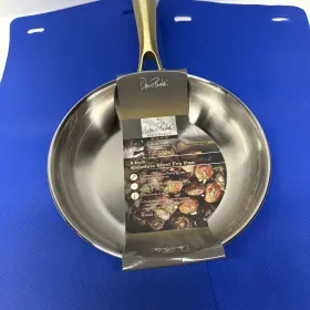 David Burke 739192124743 8 Inch Stainless Steel Fry Pan Heavy Duty Oven Safe Induction Ready