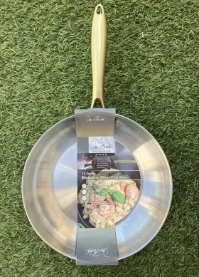 David Burke 739192124750 Auro 11 Inch Frying Pan Commercial Grade Stainles Steel Skillet Fry