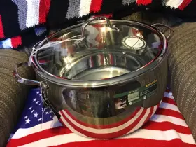 M-11412 David Burke 20 Quart Prestige Series Stainless Steel Commercial Grade Stock Pot/lid