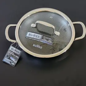 M-12529 David Burke Geo Clad Series 9.5in Tri-ply Stainless Steel Fry Pan And Lid Cookware