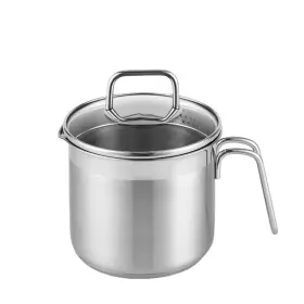 Dcigna 605556647039 Stainless Steel Saucepan With Glass Lid Sauce Pan 2.5 Quart Cooking Pot Perfe