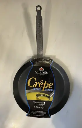 De Buyer 011245303242 Carbon Steel Crepe Pan 24cm 9.5inches