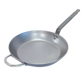 De Buyer 011245610326 Mineral B Carbon Steel Fry Pan - 12.5 Inch Ideal For Searing Sauteing